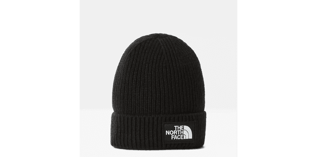 Gorro de punto elástico con borde y logotipo de TNF