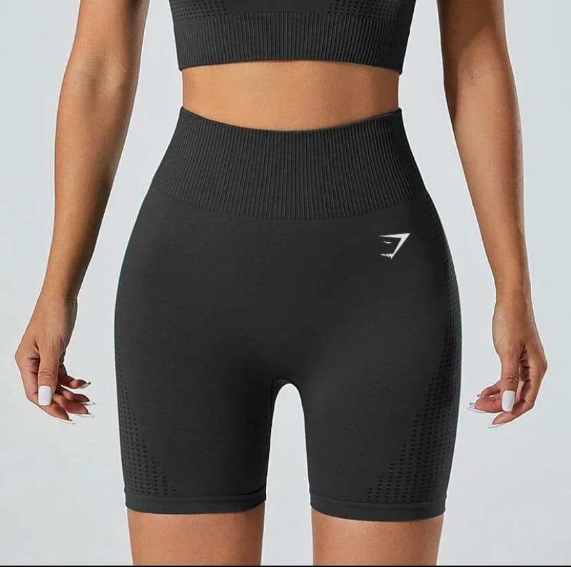 Product Shorts sin costuras negros GymShark