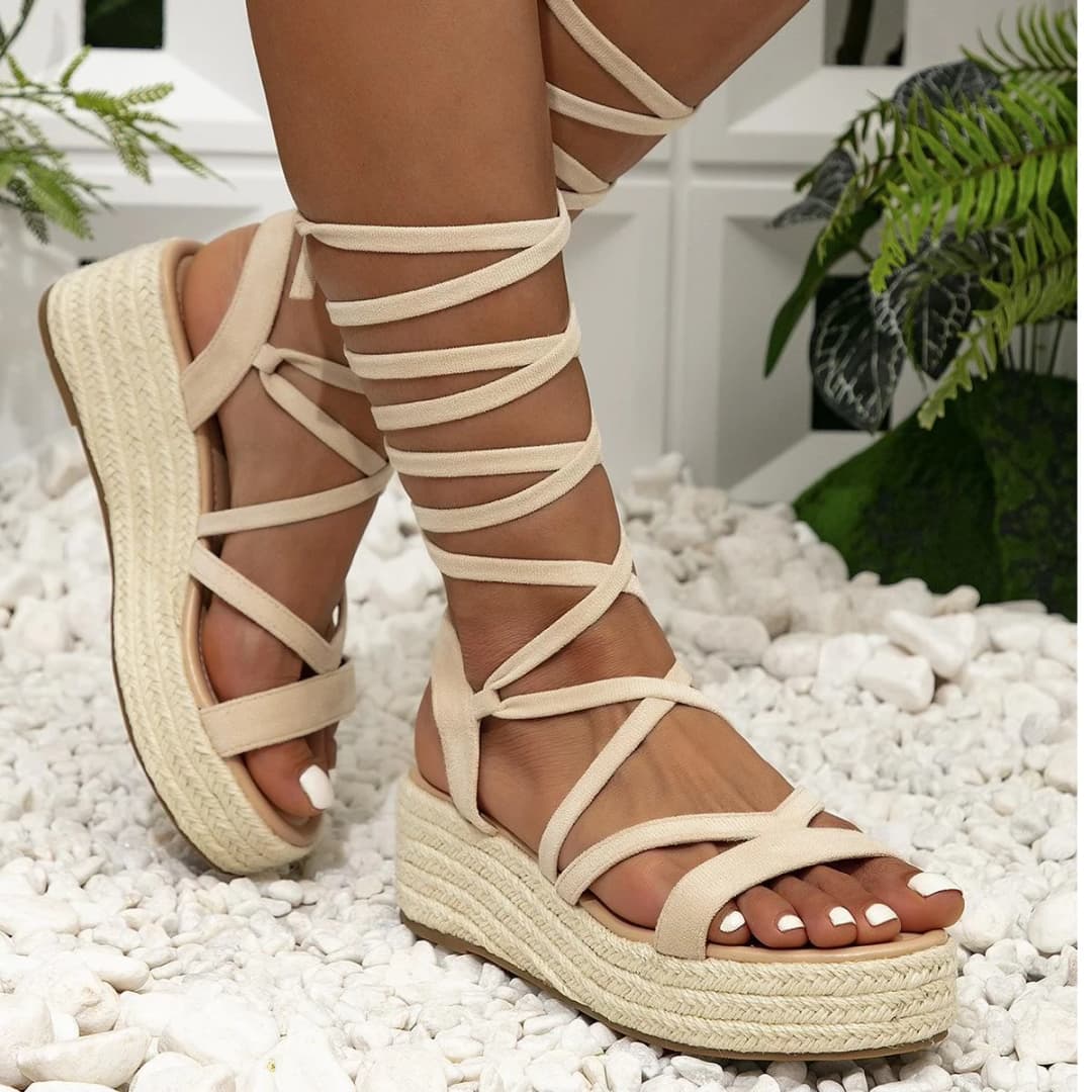 Product Sandalias de esparto anudada