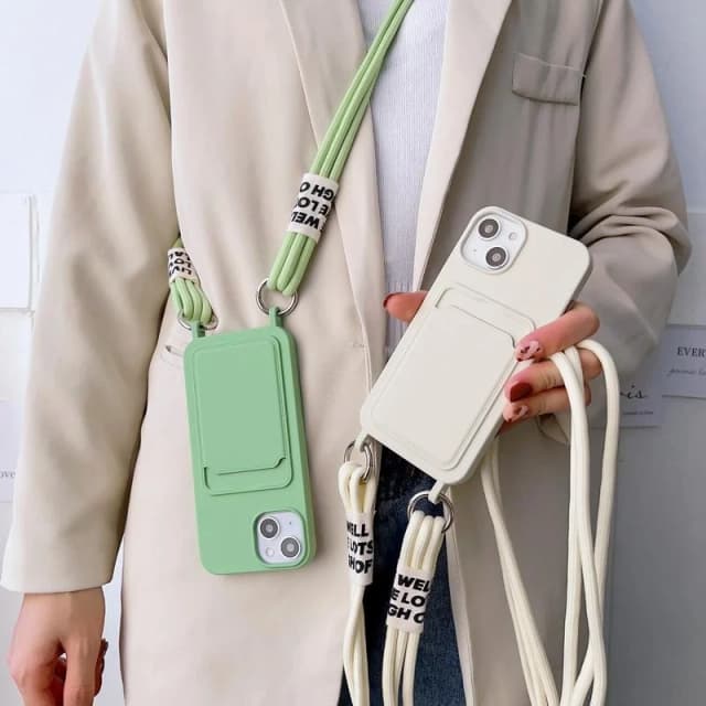 Funda de teléfono con cordón