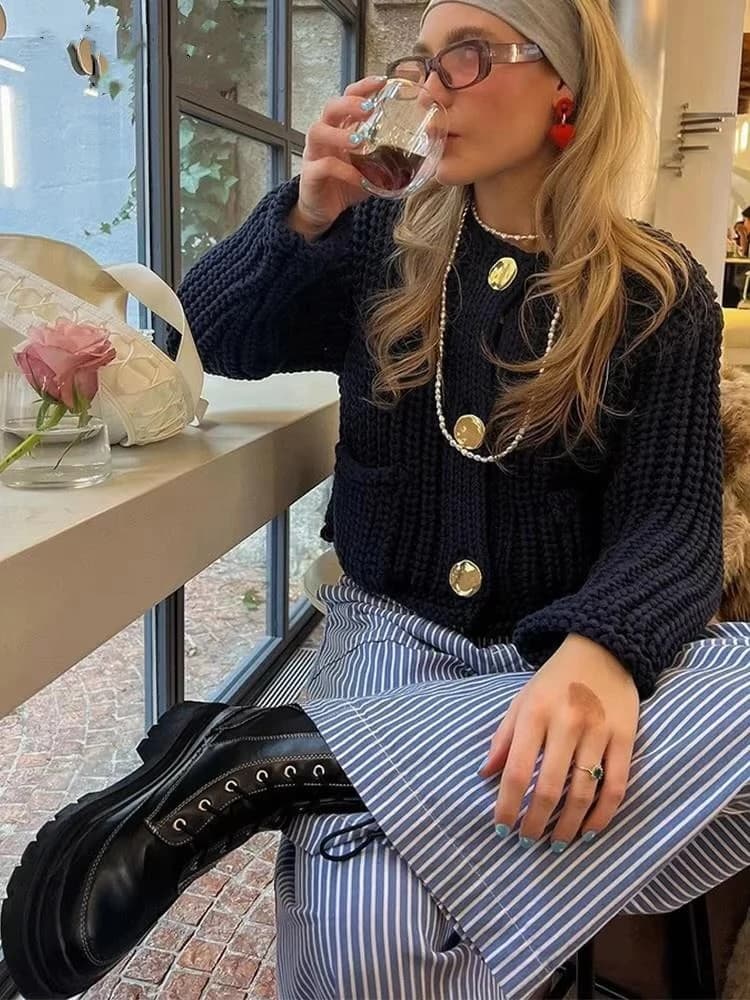 Product Jersey azul con botones