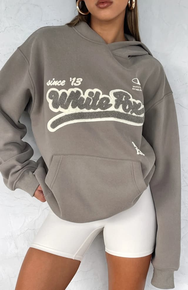 Sudadera con capucha Bring You Around Oversized White Fox