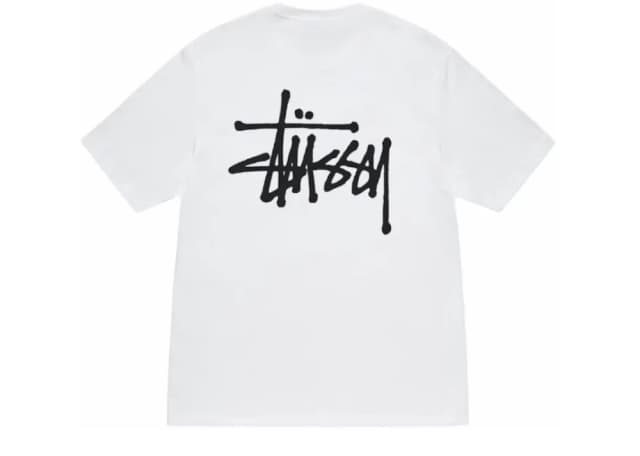 Stussy Basic T-Shirt White Bordado