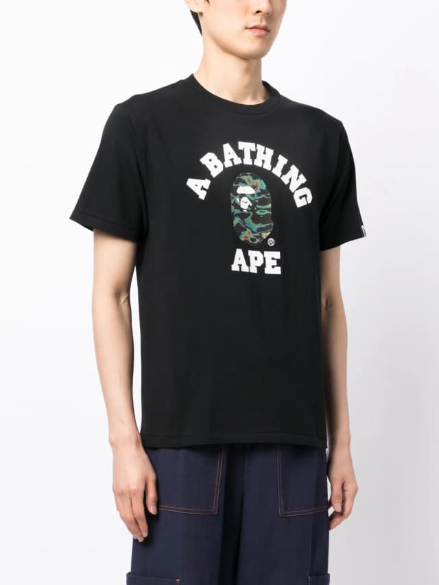 A BATHING APE camiseta con logo estampado